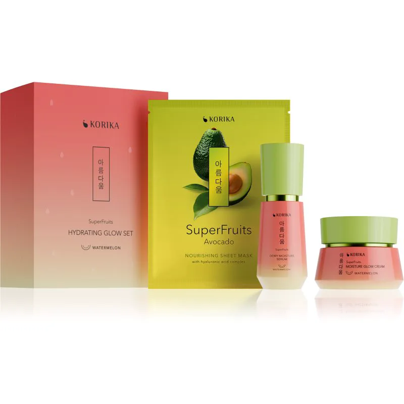 KORIKA SuperFruits Hydrating Glow set 3 pcs σετ δώρου για έντονη ενυδάτωση
