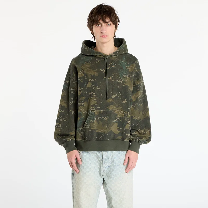 Φούτερ Carhartt WIP Hooded Benton Sweat Camo Combi/ Green Garment Dyed L