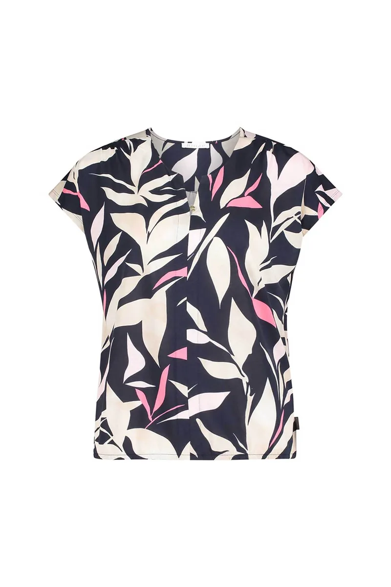 BETTY & CO γυναικεία μπλούζα με floral print - 2999/3247 Μπλε Σκούρο