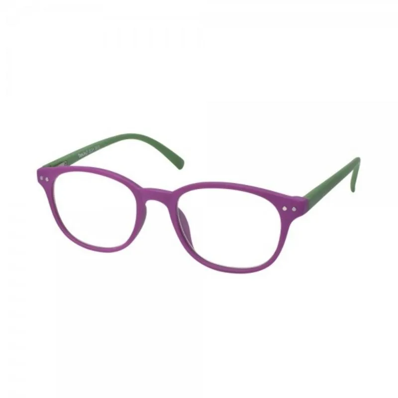 Eyelead Γυαλιά Διαβάσματος Unisex Χρώμα Μωβ - Πράσινο, με Κοκκάλινο Σκελετό E162 - 4,00