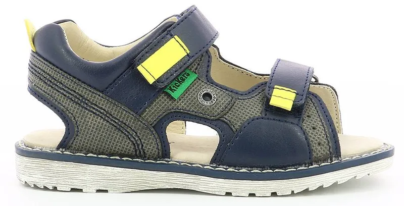 ΠΕΔΙΛΑ KICKERS PEPPER 694213 ΣΚΟΥΡΟ ΜΠΛΕ/ΚΙΤΡΙΝΟ (EU:34)