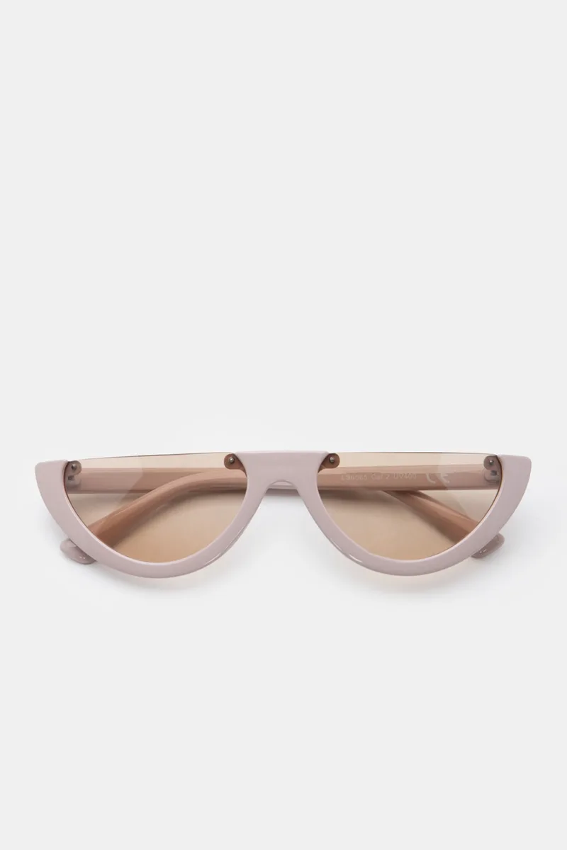 Γυαλιά Ηλιού Retro Half Frame - Nude