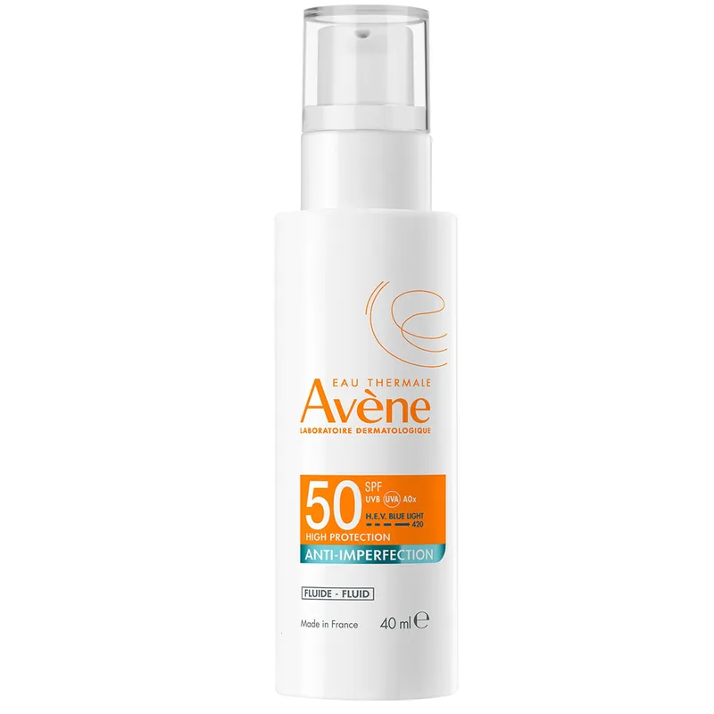 Avene Anti-Imperfection Fluid Spf50+ Λεπτόρρευστο Αντηλιακό Προσώπου Υψηλής Προστασίας για την Πρόληψη των Σημαδιών της Ακμής 40ml