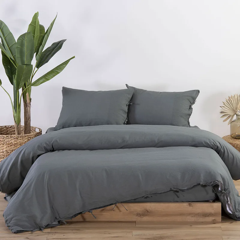 Παπλωματοθήκη Μεμονωμένη King Size 260X240 Nef Nef Cotton-Linen Green (260x240)