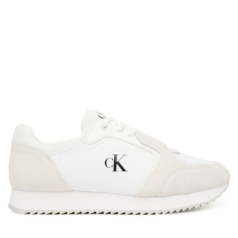 Αθλητικά Calvin Klein Jeans Runner Laceup Sock Mg Nylon Mix YW0YW01644 Λευκό