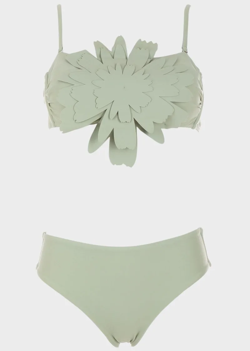Σετ μπικίνι strapless μονόχρωμο αποσπώμενη επένδυση.Καλύπτει B Cup ΜΕΝΤΑ