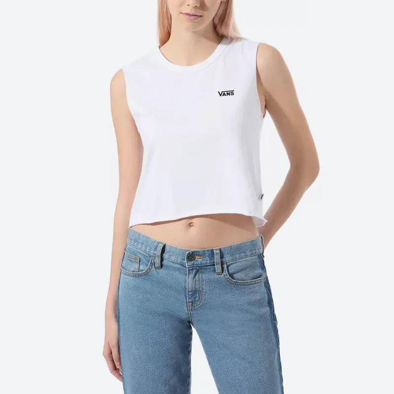 Vans Muscle Γυναικείο Cropped Αμάνικο T-Shirt (9000096990_1539)