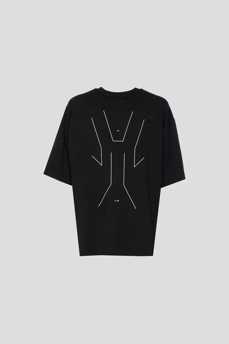 THOM KROM Ανδρικό Μαύρο Men's Round Neck T-Shirt