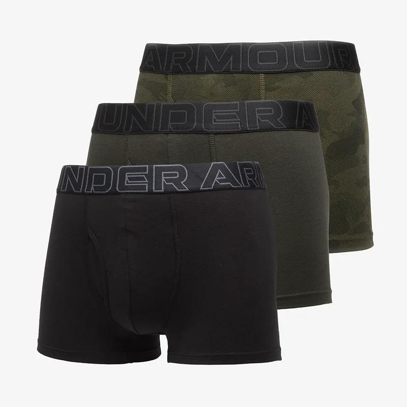 Μποξερ Under Armour Performance Cotton Print 3in 3-Pack Black XXXL