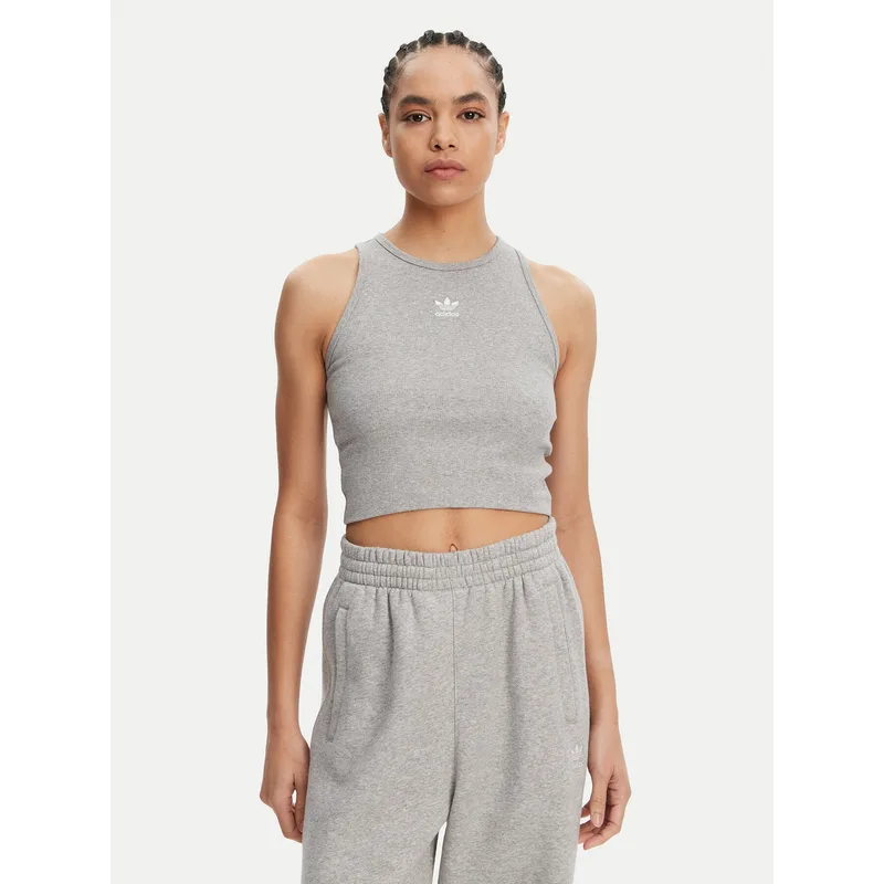 adidas Τοπ Essentials IY9649 Γκρι Slim Fit