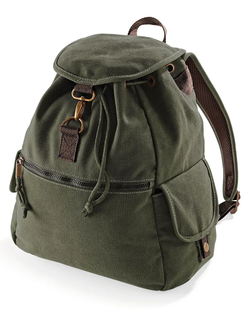 Σακίδιο Πλάτης QD612 Quadra Vintage Canvas Vintage Military Green