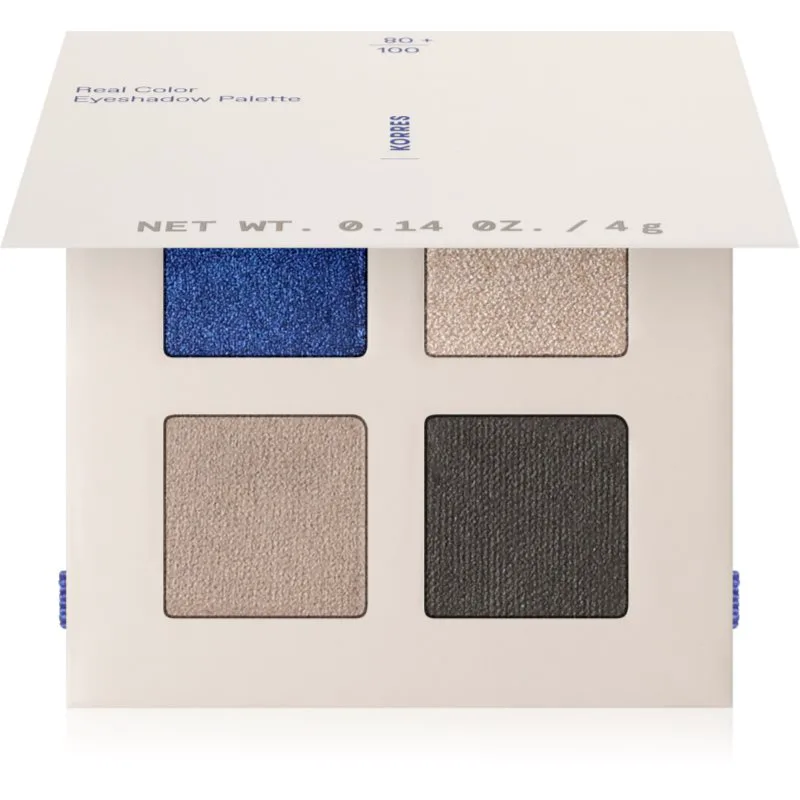Korres Real Color Natural Palette Παλέτα σκιών για τα μάτια απόχρωση 02 Smokey Sea 4 γρ