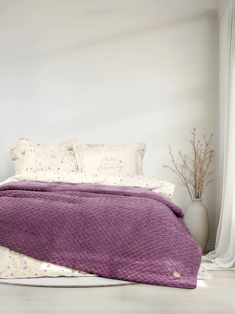 Κουβερτοπάπλωμα Υπέρδιπλο Nima Muffle Mauve 220x240