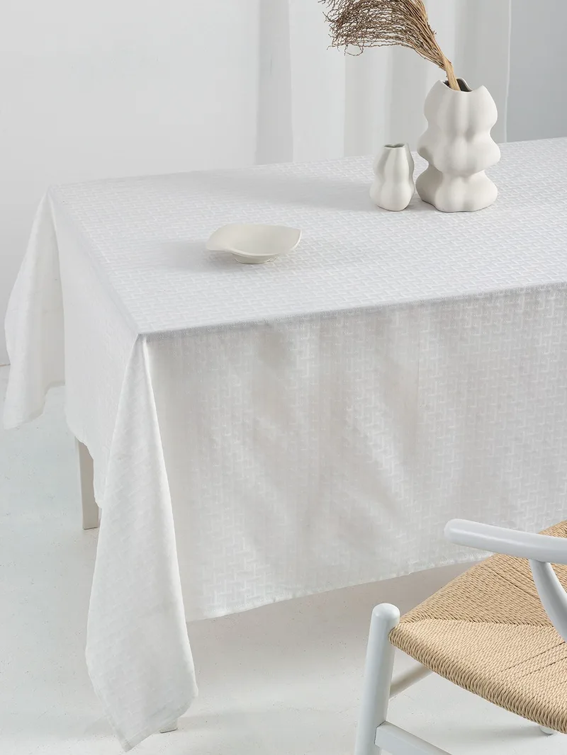 Τραπεζομάντηλο Αλέκιαστο Palamaiki Milly White 175x260