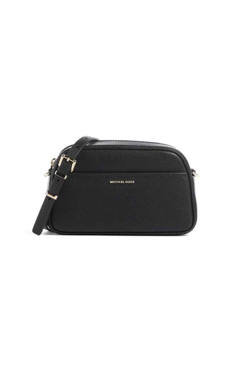 Michael Kors γυναικεία δερμάτινη τσάντα crossbody "Jet Set" - 32F5GJ6C5L Μαύρο