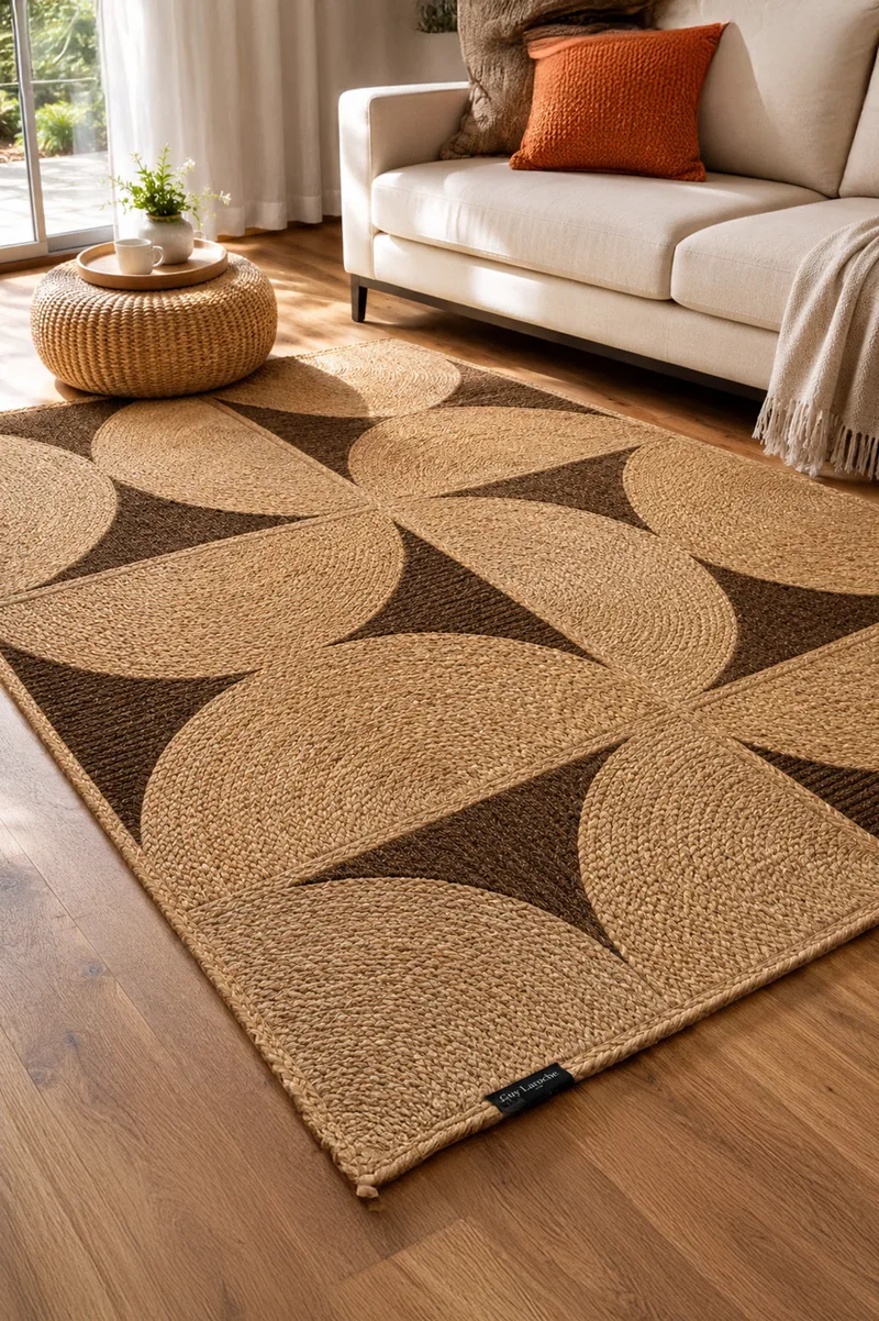 Χαλι Απο Γιουτα Mirage Choco Guy Laroche 200x140x0cm Μονόχρωμο