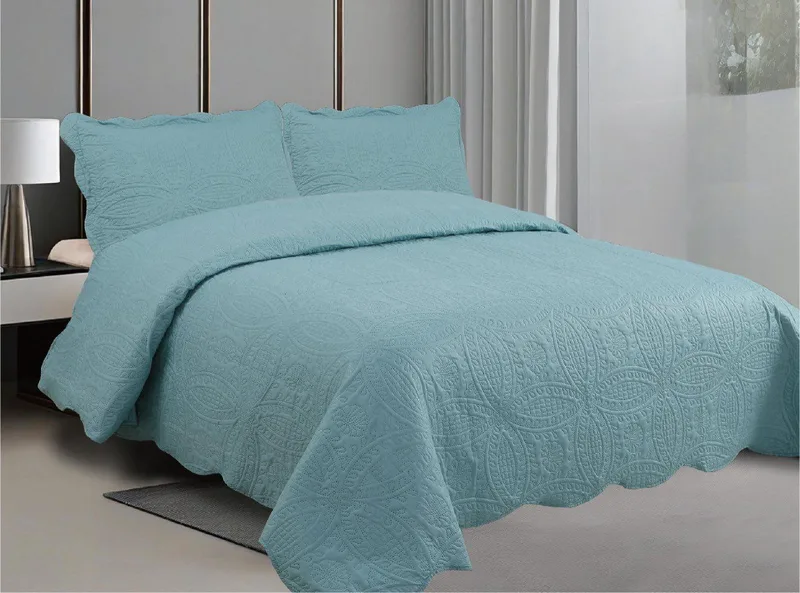 ΣΕΤ ΚΟΥΒΕΡΛΙ ΠΕΤΡΟΛ ΜΟΝΟΧΟΧΡΩΜΟ 220 × 240 cm + (1 )50 × 70 LINEAHOME