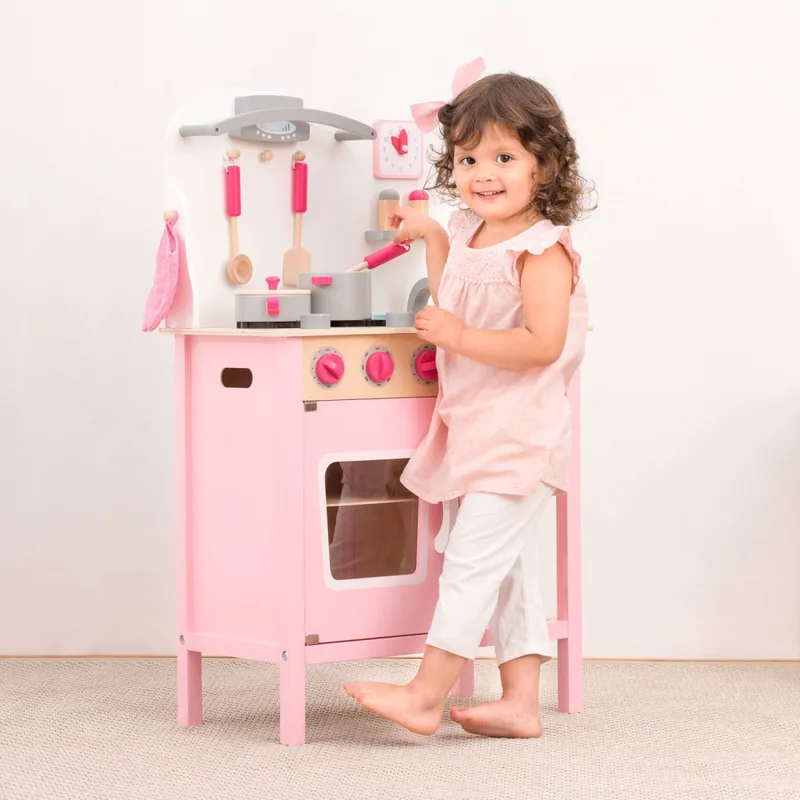 Ξύλινο Παιχνίδι Ρόλων (55x30x89) New Classic Toys Bon Appetit Ροζ