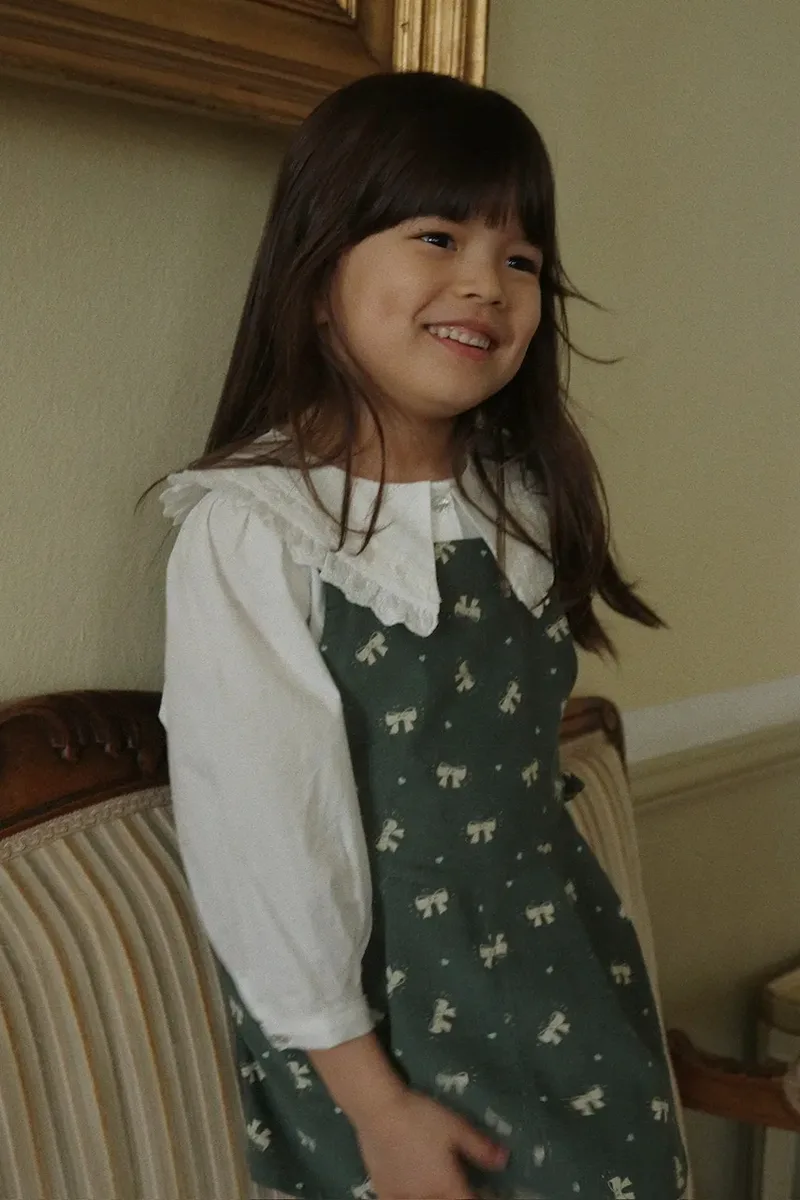 Παιδικό βαμβακερό φόρεμα Konges Sløjd AVERY FRILL OVERALL DRESS GOTS