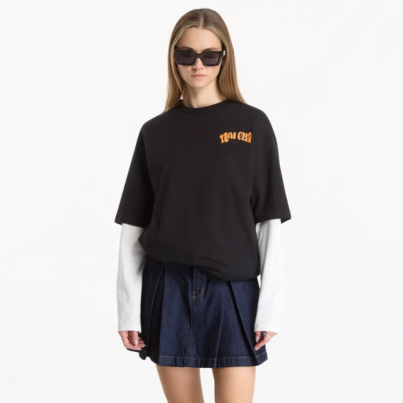 T-shirt New Era Food Character Graphic OS Tee UNISEX Black M