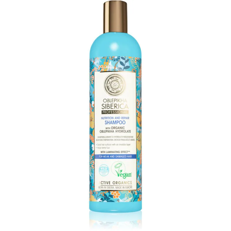 Natura Siberica Oblepikha (Sea-Buckthorn) σαμπουάν για αδύναμα και ταλαιπωρημένα μαλλιά 400 ml