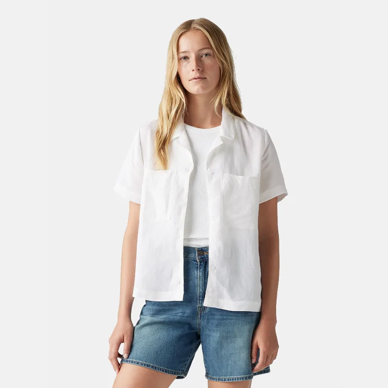 Levi's Sonny Linen Blend Camp Γυναικείο Κοντομάνικο Πουκάμισο (9000222827_1726)
