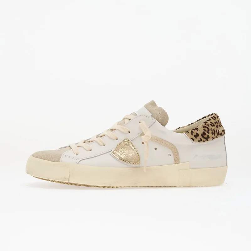 Sneakers Philippe Model Prsx Low Woman Veau Leo/ Blanc Mud EUR 40