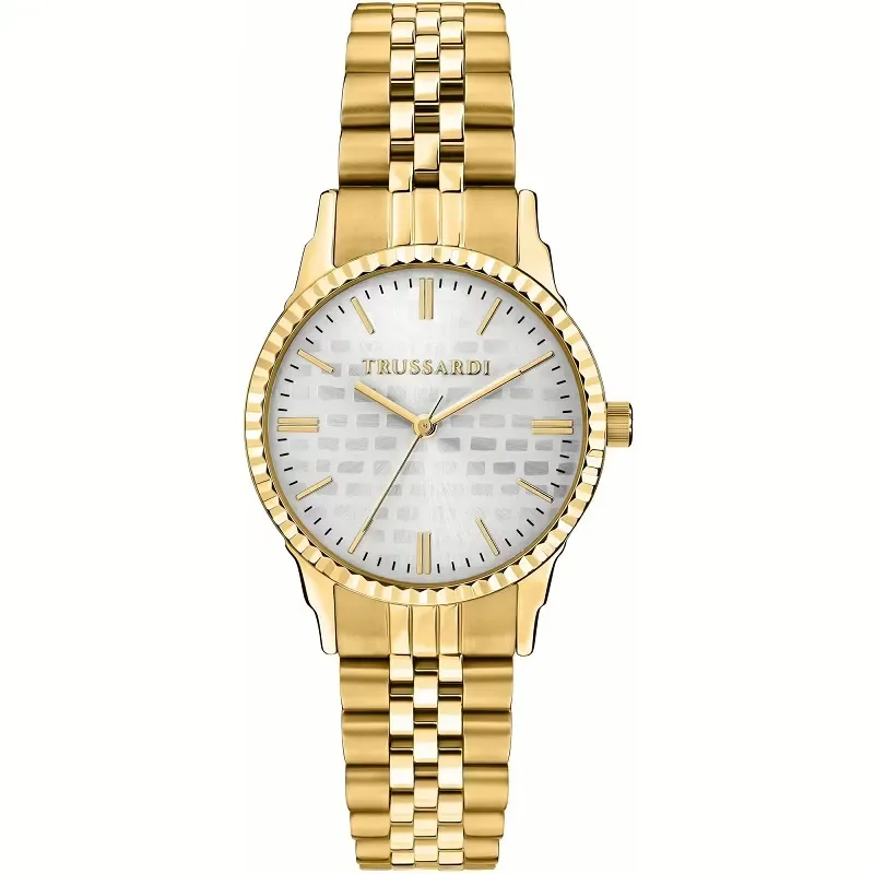 Γυναικείο Ρολόι Trussardi T- Bent Χρυσό Stainless Steel R2453144509 R2453144509 Ατσάλι