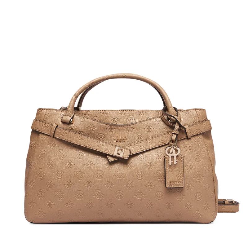 Τσάντα Guess Ella Logo HWPD97 46060 Σκούρο μπεζ