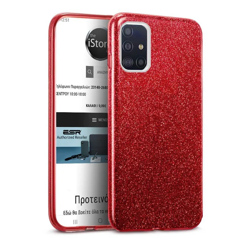 Hybrid Strass Red Case Samsung Galaxy A51