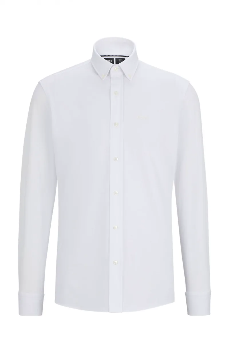 BOSS PERFORMANCE ΠΟΥΚΑΜΙΣΟ BUTTON DOWN REGULAR FIT P-JOE-BD-C1-222 ΛΕΥΚΟ