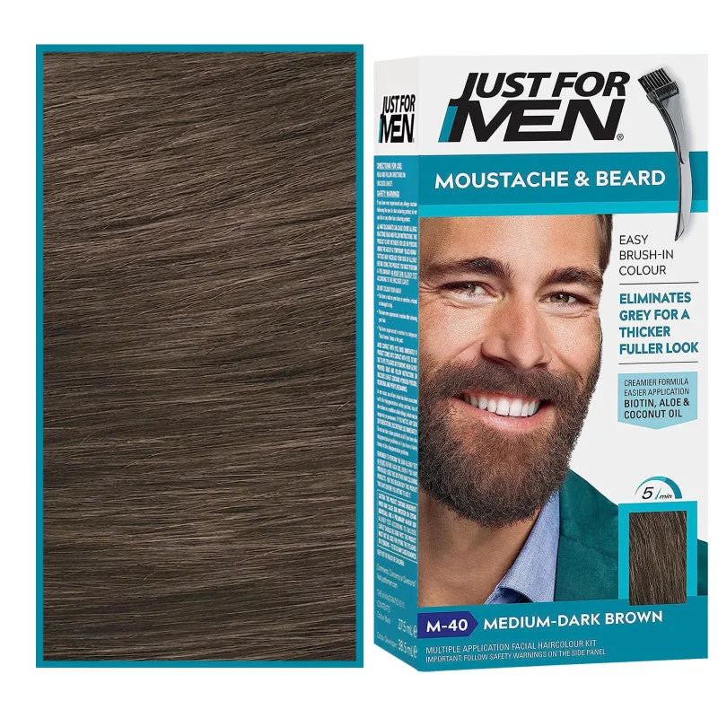 Just For Men Coloring Gel - Men's Hair Cleanser 28g M40 | Medium Dark Brown