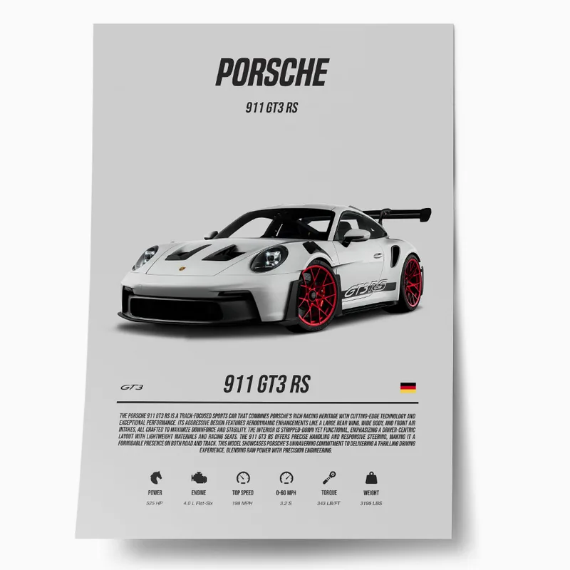 Πόστερ PORSCHE 911 GT3 RS