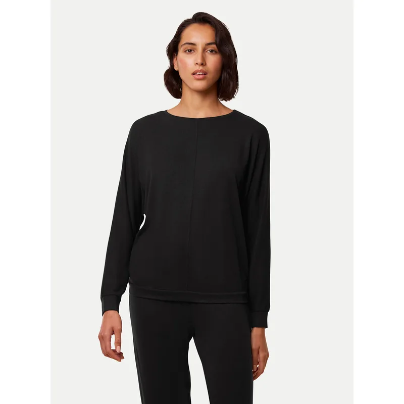 Triumph Μπλούζα πιτζάμας Cozy Comfort 10216538 Μαύρο Regular Fit