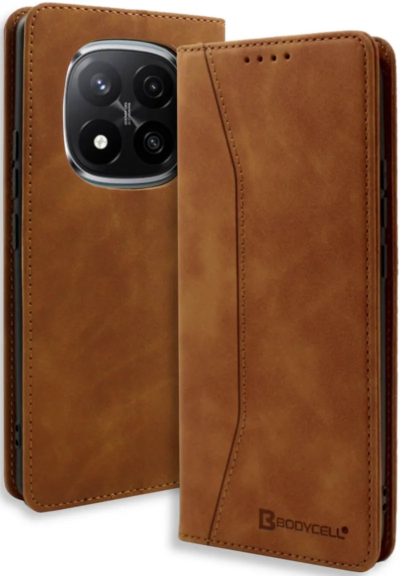 Θήκη Xiaomi Redmi Note 14 Pro Plus 5G Bodycell Book Case Πορτοφόλι - Brown (5206015080746)