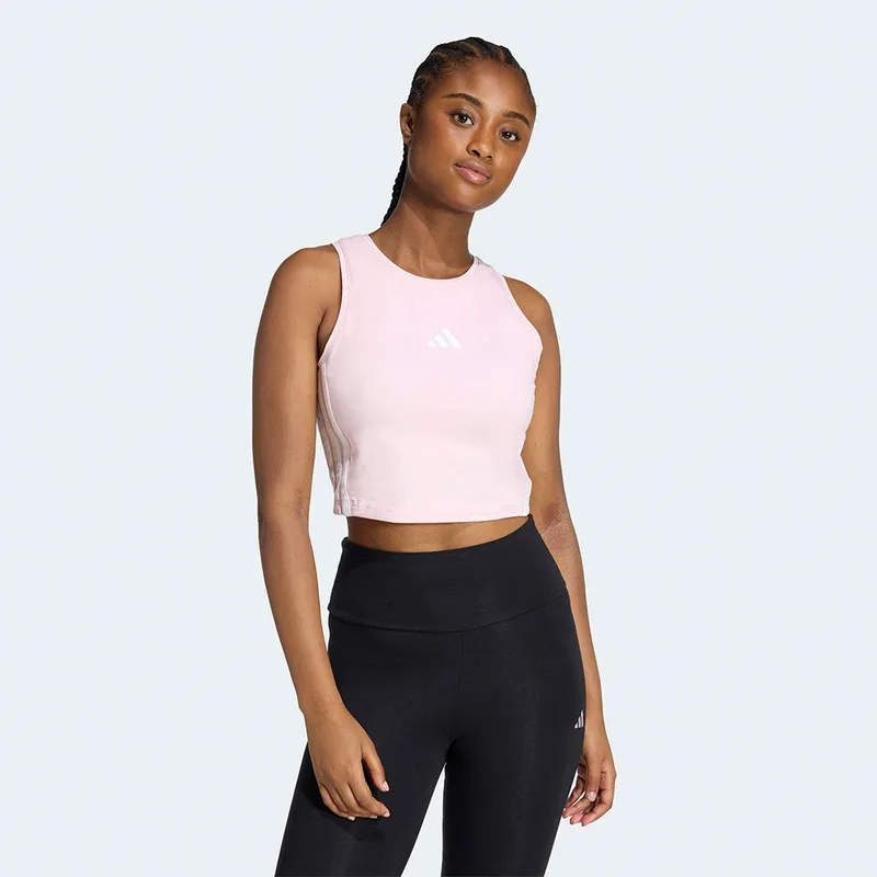 adidas Sportswear Essentials 3-Stripes Γυναικείο Cropped Αμάνικο T-Shirt (9000261343_33799)