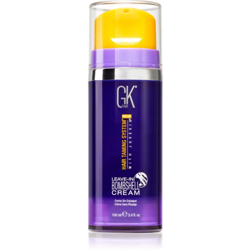 GK Hair Bombshell Leave-In Cream θρεπτικό μαλακτικό χωρίς ξέβγαλμα για όλους τους τύπους ξανθών μαλλιών με αντλία 100 μλ