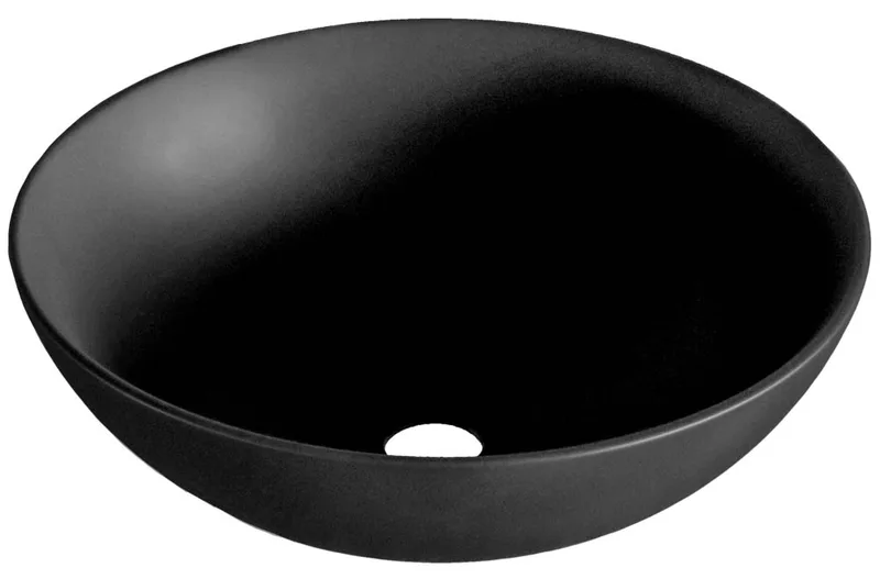 Νιπτήρας Επικαθήμενος Ceramita σειρά F434 Μαύρο Ματ (Φ.40cm)