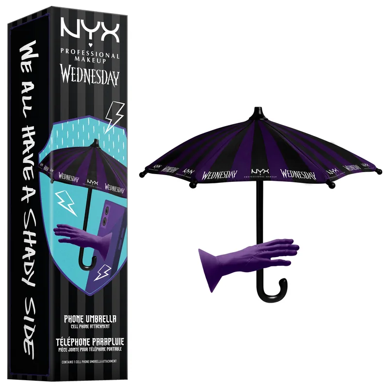 Nyx Professional Makeup Wednesday Phone Umbrella Μωβ Ομπρέλα Κινητού Εμπνευσμένη από την Σειρά Wednesday 1 Τεμάχιο