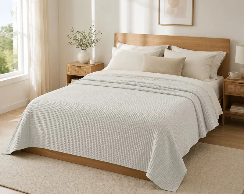 Κουβέρτα Πικέ Βαμβακερή Υπέρδιπλη 230x250εκ. Sanforized Reactive White 7133004-W (Ύφασμα: Βαμβάκι 100%, Χρώμα: Λευκό, Μέγεθος: Υπέρδιπλα) - KOMVOS HOME - 7133004-W