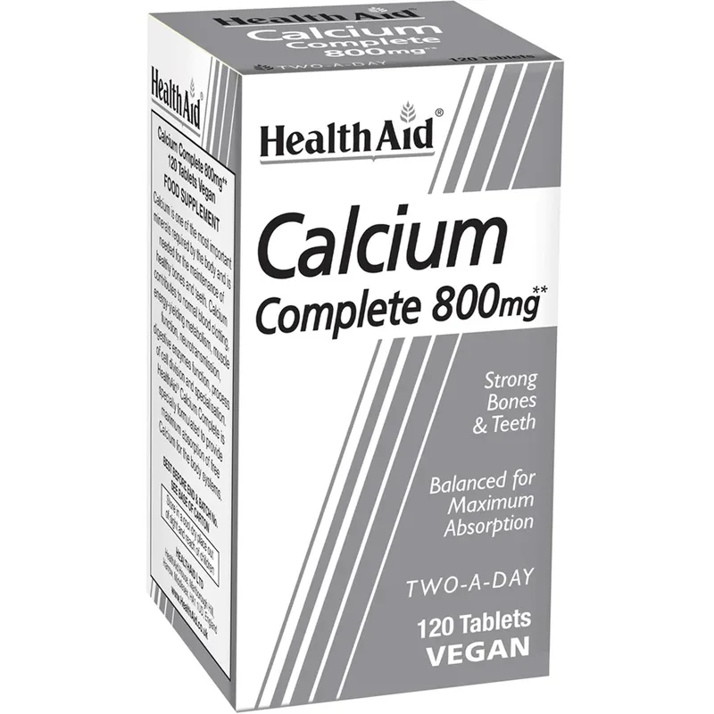 Health Aid Calcium Complete 800mg Συμπλήρωμα Διατροφής Ολοκληρωμένης Φόρμουλας Ασβεστίου 3 Μορφών Μέγιστης Απορρόφησης για Γερά Οστά & Δόντια 120tabs