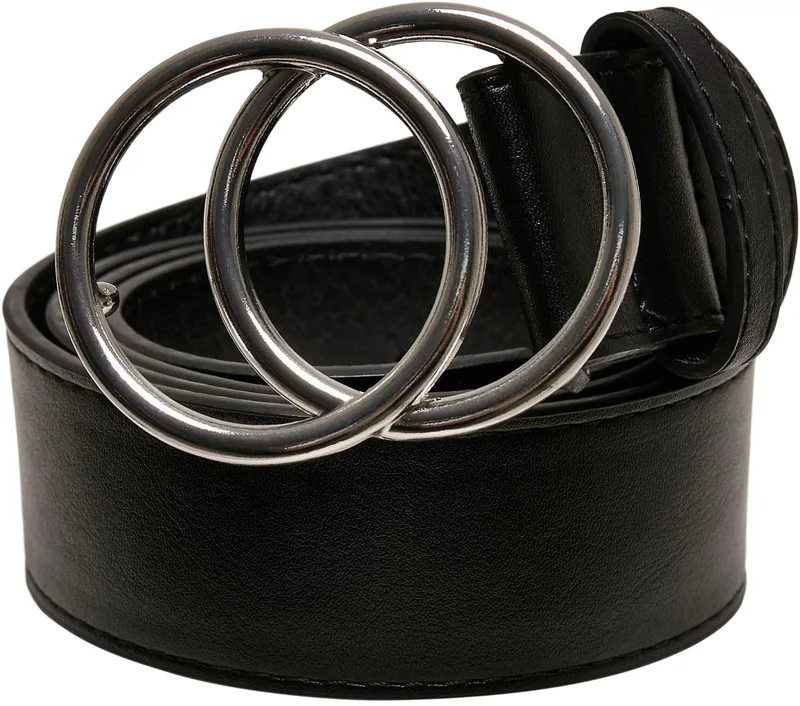 Ζώνη Ring Buckle TB2949-02499 Urban Classics Black/Silver