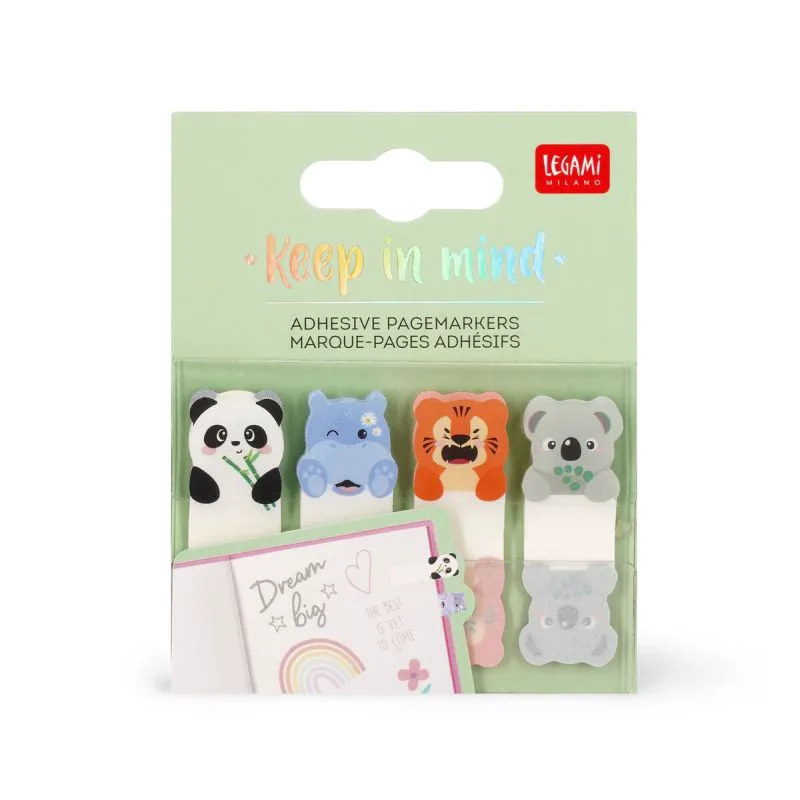 Σετ αυτοκόλλητοι σελιδοδείκτες Legami Adhesive Pagemarkers - Keep in Mind: Cute Animals