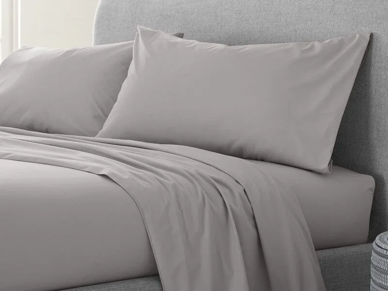 Σετ Μαξιλαροθήκες Ανοικτό Γκρι 100% Cotton Reactive Γαρύφαλλο 2 Τεμαχίων 50x70