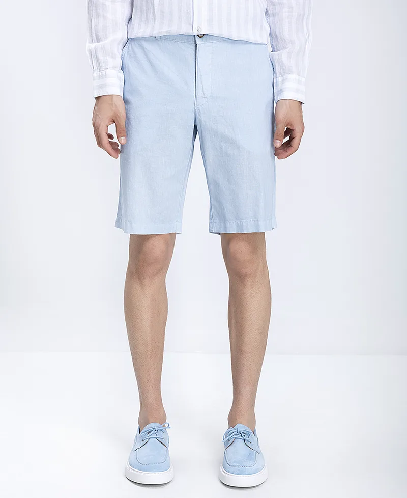 Ανδρική Βερμούδα Linen Blend Regular Fit