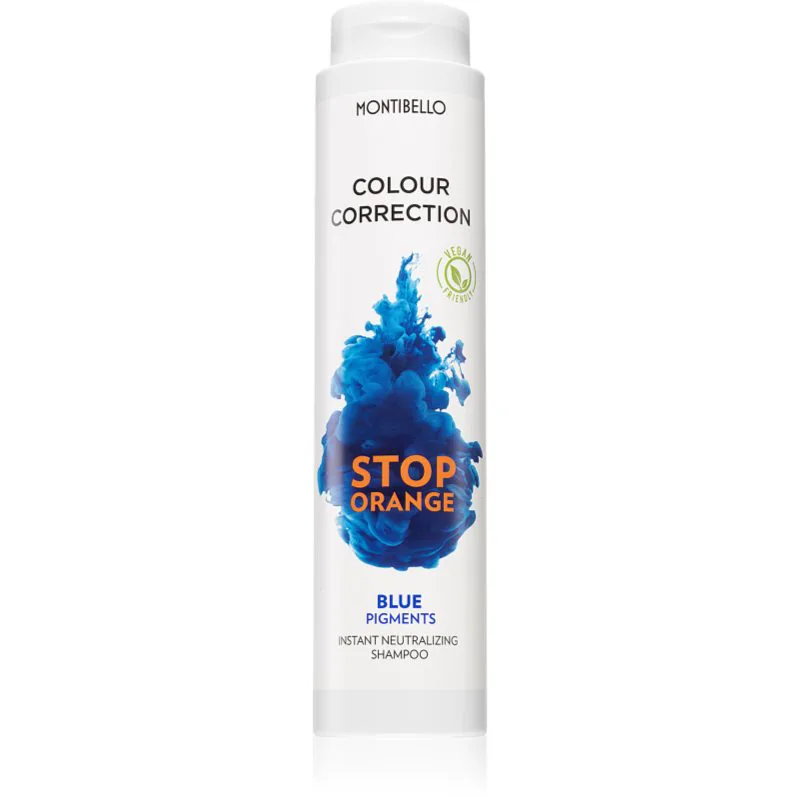 Montibello Colour Correction Stop Πορτοκαλί σαμπουάν για ξανοιγμένα και ξανθά μαλλιά εξουδετέρωση των πορτοκαλί αποχρώσεων 300 μλ
