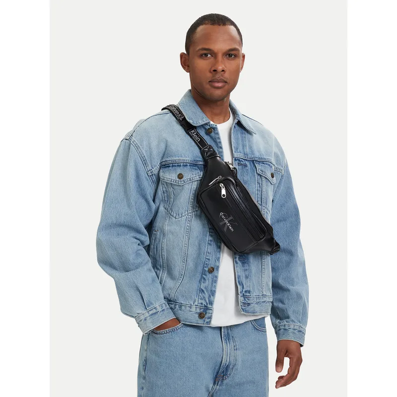 Τσαντάκι Μέσης Calvin Klein Bold Logo Webbing LV04D3419G Μαύρο