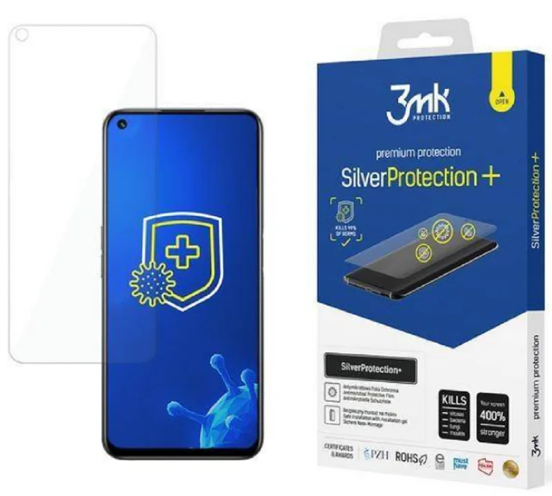 3MK Premium Silver Protection+ Αντιμικροβιακή Μεμβράνη Προστασίας Οθόνης - Realme 8i (5903108439466)