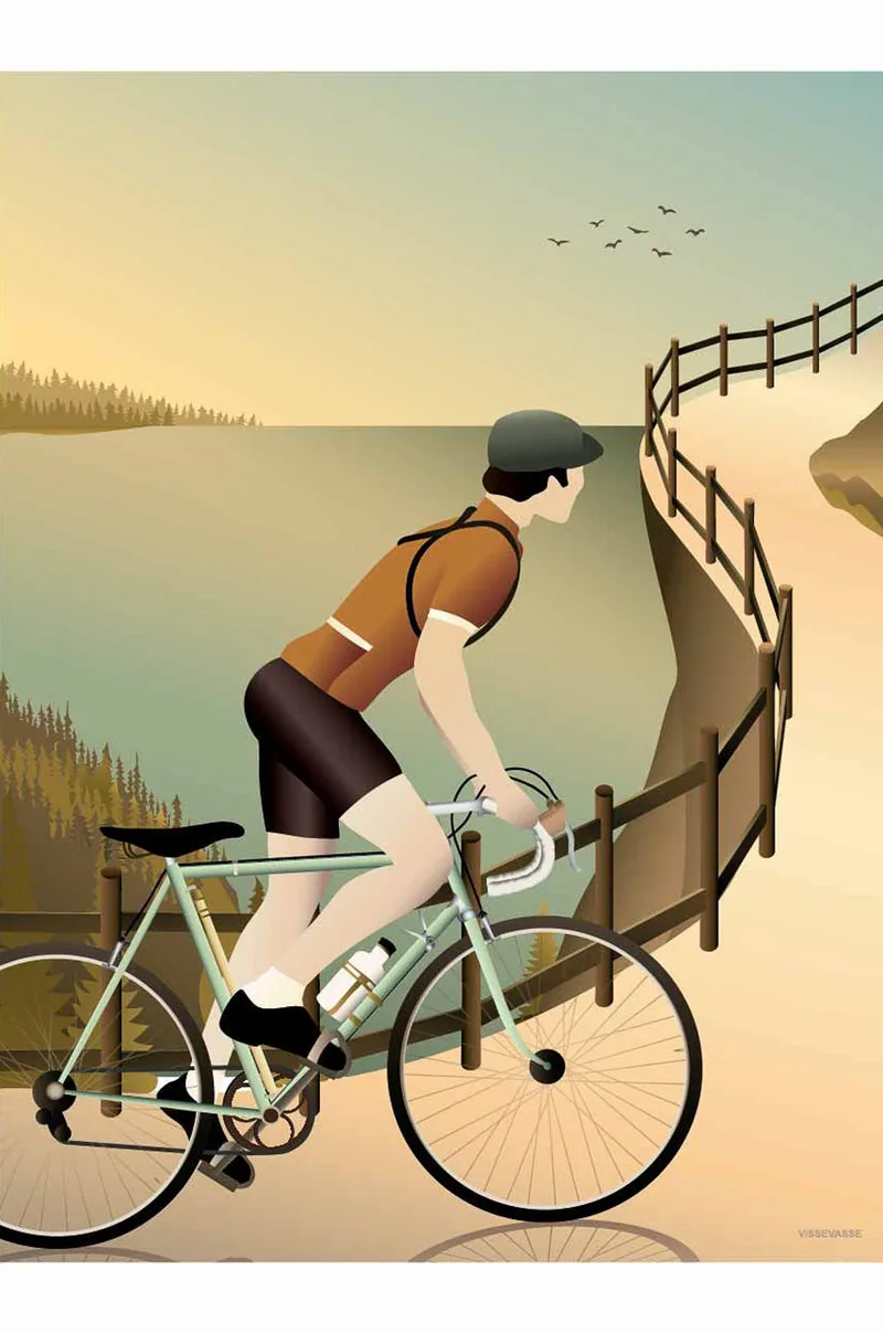 Vissevasse Αφίσα Cycling The Hulls 50x70 cm