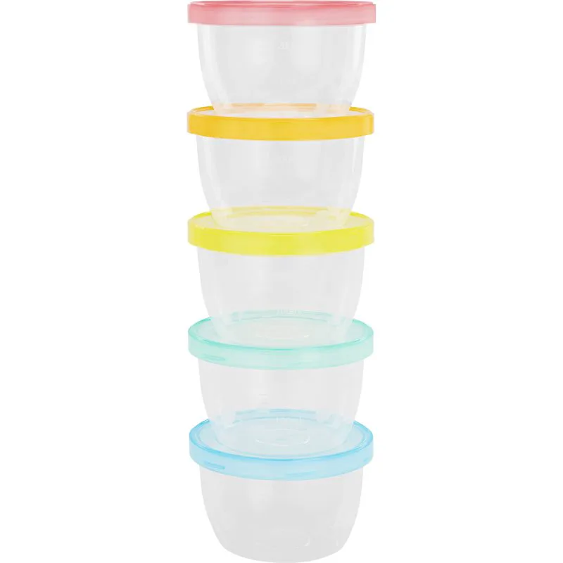 Badabulle Maxi Fun Colors μπολ με καπάκι 5x250 ml